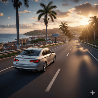 Car on road